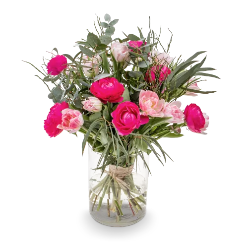 bouquet with tulips and ranunculus